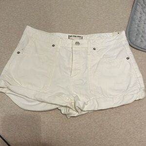 Free people white blue Jean shorts